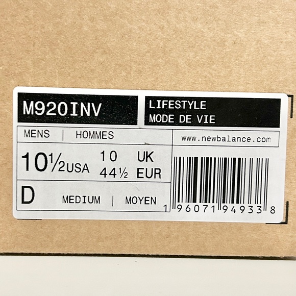 New Balance 920 Made In England “Reverse Pack” Men’s Size 10.5 Sneakers No Lid - Picture 9 of 9